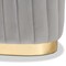 Baxton Studio Kirana Glam and Luxe Grey Velvet Fabric and Gold PU Leather Ottoman 175-11239-Zoro - alternate 6